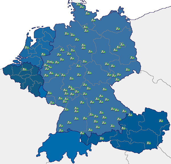 Deutschland mit Standorten