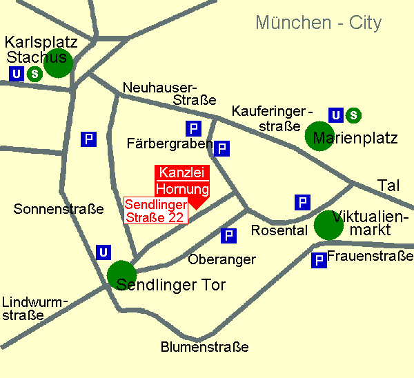 Strassenkartenausschnitt München